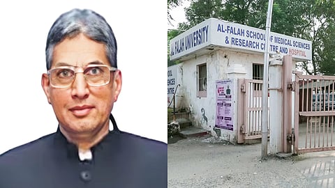 Jawad Ahmed Siddiqui(L), chairman and founder of Al Falah University, acquired land in south-east Delhi’s Madanpur Khadar through forged documents.