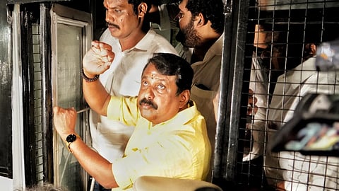 TN BJP leader Nainar Nagendran along with functionaries were apprehended by the police for staging protest at Thirupparankundram on Thursday.