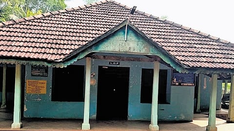 The polling station built by Chithira Thirunal Balarama Varma at Nooranad, Alappuzha