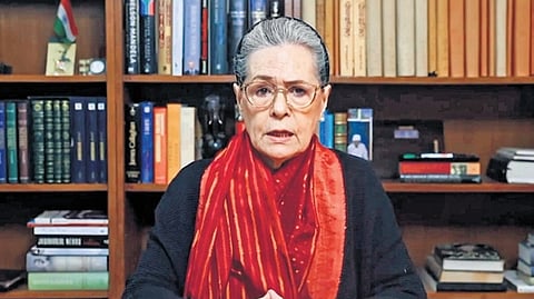 Former AICC President and Chairperson of the Congress Parliamentary Party Sonia Gandhi.