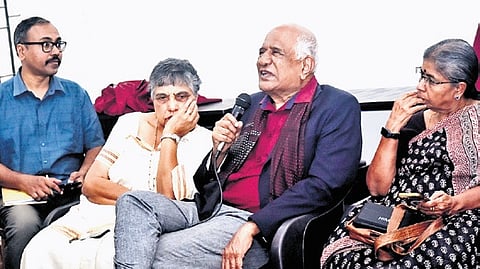 Retired judge of the South African Constitutional Court, Justice Zak Yacoob, during an interaction organised by Arappor Iyakkam in Chennai on Monday