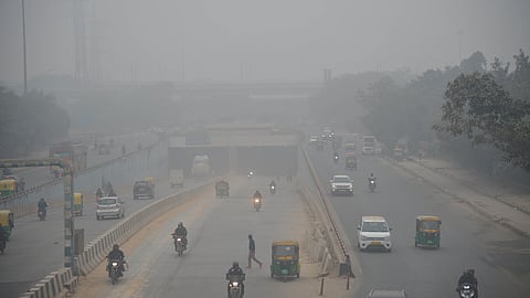 The adverse weather coincided with severe air pollution levels across the city.