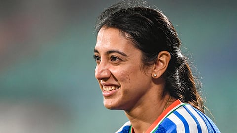 India's Smriti Mandhana during the first Women's T20I cricket match between India and Sri Lanka.
