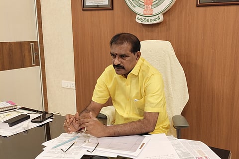 Water Resources Minister Nimmala Ramanaidu reviewed the progress of irrigation projects at the camp office on Wednesday and highlighted the rapid pace of work on the Polavaram project under the coalition government.