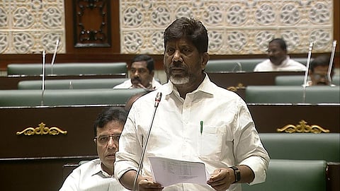 Telangana Dy CM Bhatti Vikramarka mallu addressing at assembly.