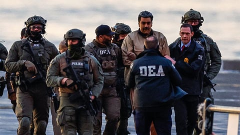 Former Venezuela Presidenr Nicolas Maduro arrive at New York courthouse ahead of hearing