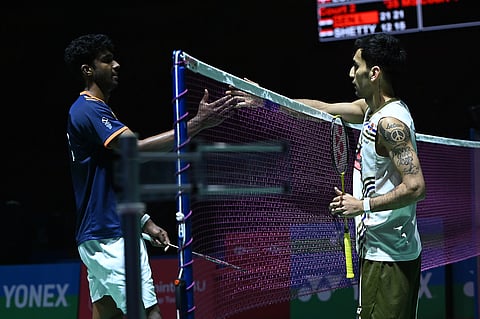 Laskhya Sen beat Aytush Shetty in the first round of the India Open on Tuesday