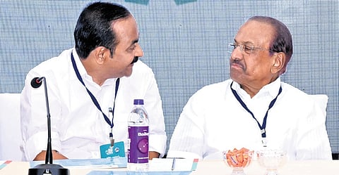 Leader of Opposition V D Satheesan & IUML national general secretary P K Kunhalikutty.