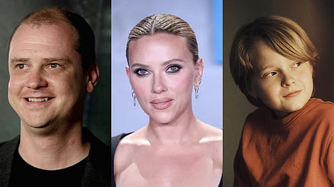 Mike Flanagan, Scarlett Johansson and Jacobi Jupe