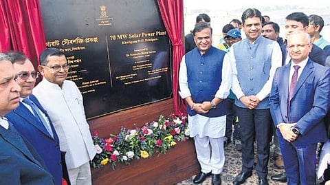 Assam CM Himanta Biswa Sarma on Tuesday inaugurated the 70 MW Dhubri Solar Power Project of SJVN Green Energy Limited (SGEL).