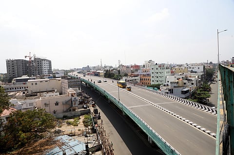 The state highways department officials have finally decided to construct 2 ramps to the flyover in Gandhipuram to ease the vehicle movement.