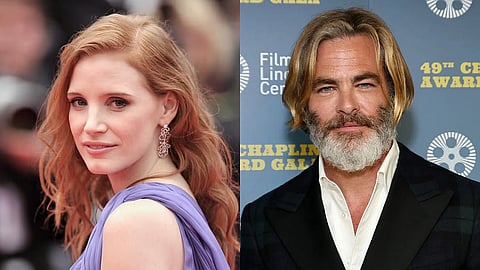 Jessica Chastain and Chris Pine