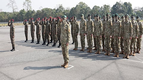 An exercise of the joint special forces of India and Kyrgyzstan in Assam.
