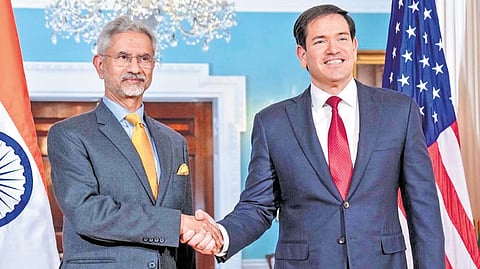 EAM S Jaishankar with Secretary of State Marco Rubio during a meeting in US