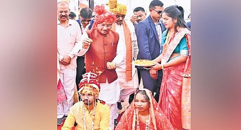 The mega event, held under the Mukhyamantri Kanya Vivah Yojana, earned a recognition in the Golden Book of World Records for its scale and cultural diversity.