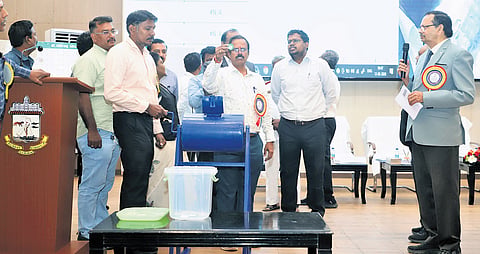 Chennai corporation officials conducting draw of lots on Thursday.