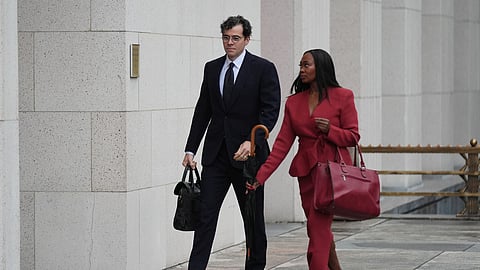 Adam Mosseri, CEO of Instagram, arrives in court to testify in a landmark social media case that seeks to hold tech companies responsible for harms to children, Wednesday, Feb. 11, 2026, in Los Angeles.