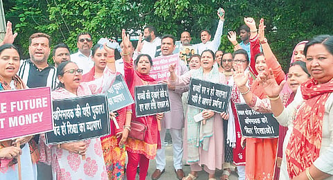 Bharadwaj further rued that students set to appear for the exams have had to wait outside schools for four hours at a time to obtain their roll numbers.