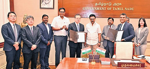 The MoUs were signed in presence of Chief Minister MK Stalin at the secretariat on Monday