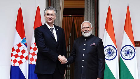 PM Modi meets Croatian PM Andrej Plenkovic; discusses AI, clean energy, India-EU FTA.