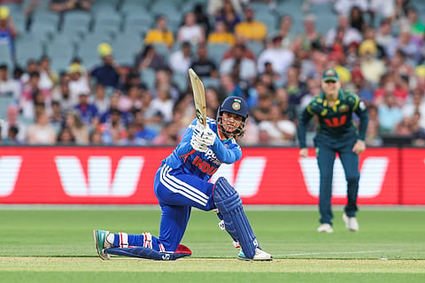 Smriti Mandhana top scored for India with 58 off 68 balls.