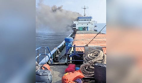 K Gopianan last called when fire broke out on MV WARBA