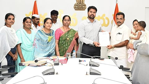 The baby was adopted by the couple Bhadusha and Shamina. In the presence of ICDS PD K. Nagamani, District Child Protection Officer B. Uma Lakshmi, and Child Home Manager M Vanajakshi, the collector handed over the child.