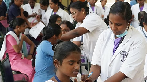 The Healthy Vijayawada Regular Medical Camp, jointly organised by Praja Arogya Vedika and Jana Vignana Vedika, was held on Sunday at Lahari Vidya Mandir, Payakapuram.