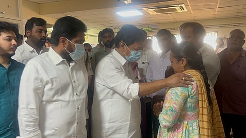 Families met Tourism Minister Kandula Durgesh on Thursday voicing their anguish and frustration.