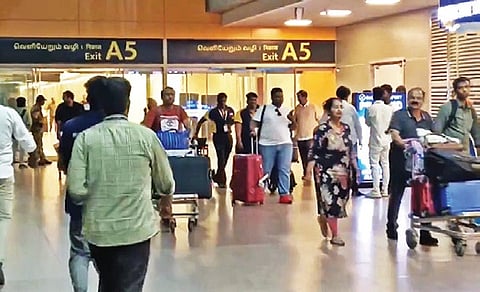 Several passengers said they had been stranded in Dubai after tensions flared in the region, prompting authorities in the United Arab Emirates to temporarily suspend flight operations.