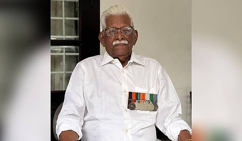 Havildar KG George, 95, passed away Saturday morning at his residence in Kottayam.