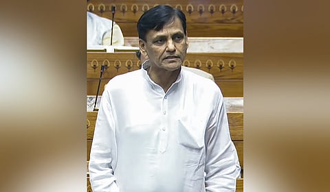 Union MoS Nityanand Rai speaks in Lok Sabha during the budget session of Parliament, in New Delhi on Tuesday.
