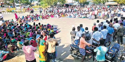 Residents of the victim’s village staged a road blockade on the Thoothukudi-Madurai National Highway for around 10 hours