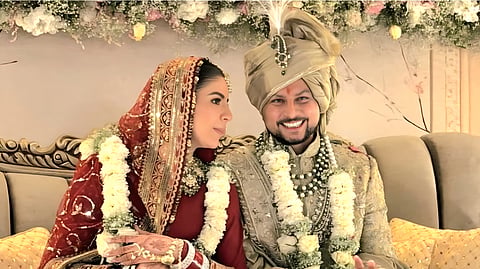 Indian cricket team spinner Kuldeep Yadav ties the knot with Vanshika in Mussoorie on Saturday.