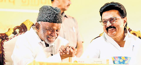 Chief Minister MK Stalin during an Iftar function held in Chennai on Sunday.