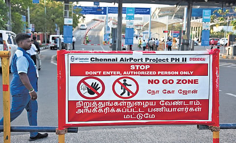 The entry point at the airport that was closed