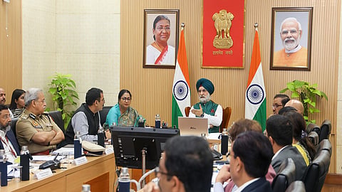 L-G Taranjit Singh Sandhu and CM Rekha Gupta during the meeting