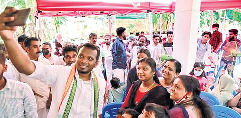 Firoz Kunnamparambil during the 2021 assembly election campaign.