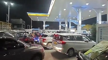 After many fuel stations were overcrowded across Hyderabad, motorists were advised not to store fuel in large containers unnecessarily.