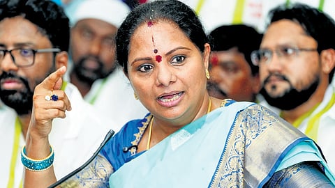Telangana Jagruthi president K Kavitha.