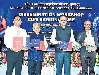 Additional secretary in Prime Minister’s Office (PMO) Subhasish Panda, AIIMS-Bhubaneswar executive director and CEO Prof Ashutosh Biswas and NAMS president Dr Digambar Behera