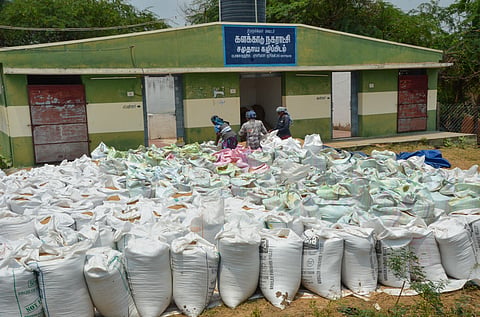Image of paddy storage used for representative purpose.