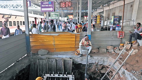 Works under way at the Secunderabad Railway Station