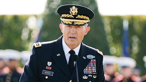 Army Chief of Staff Gen. Randy George speaks during the POW/MIA National Recognition Day Ceremony at the Pentagon, Sept. 19, 2025, in Washington.