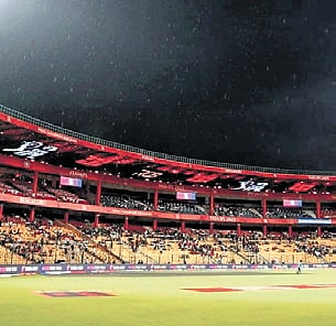 Bengaluru Chinnaswamy Stadium during the IPL match between RCB and SRH on March 28.
