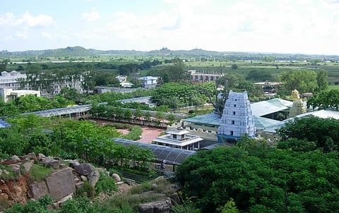 A view of Basara Saraswati Temple, Adilabad.