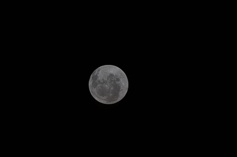 This image provided by NASA shows the moon from a photo taken by The Artemis II crew on day 4 of their journey to the Moon on Saturday, April 4, 2026.