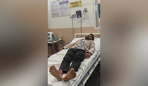 A Raju sustained serious injuries in the assault. He was shifted to the Narsampet Government Hospital