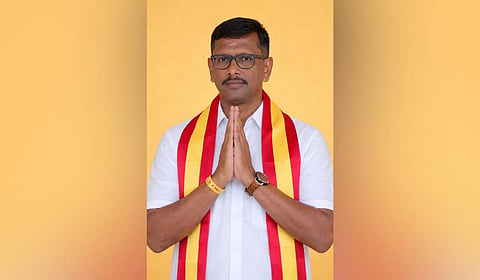 TVK candidate M Arunkumar