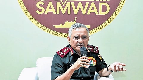 Chief Of Defence Staff General Anil Chauhan addresses Ran Samwad 2026 at Air Force Technical college in Bengaluru on Friday.